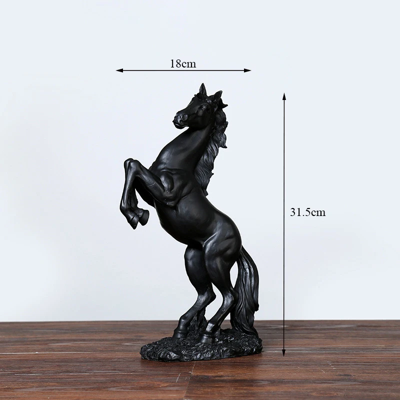 Фигурки лошадей из смолы креативная статуя животных винтажный домашний декор