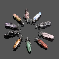 1pc natural crystal stone tree of life pendant hexagonal for charms women jewelry making wicca diy necklace chain accessories