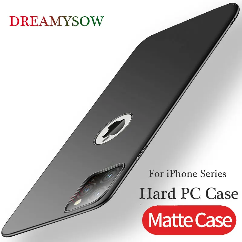 Роскошный Жесткий ПК Пластиковый матовый чехол для iPhone 12mini 12 11 Pro Max X Xs Xr 7 8 plus 360