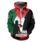 IFPD палестинский флаг напечатанный 3D толстовки с капюшоном, верхняя одежда сражаться за свободная Палестина сохранить мир Для Мужчин's Повседневный пуловер уличный сверхразмерный