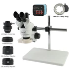 HDMIUSB микроскоп камера + многофокусный Тринокулярный Стерео микроскоп 7  45X непрерывный зум светодиодный светильник ка + Большая универсальная пластина