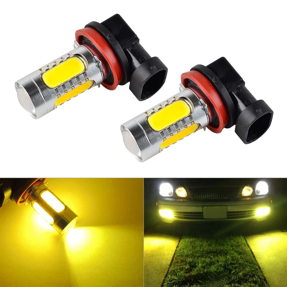 

2pcs H11 H8 H9 Fog Light 3000K Yellow LED Lights Bulbs Driving Lamp For Auto For Toyota Camry Solara 2007-2011
