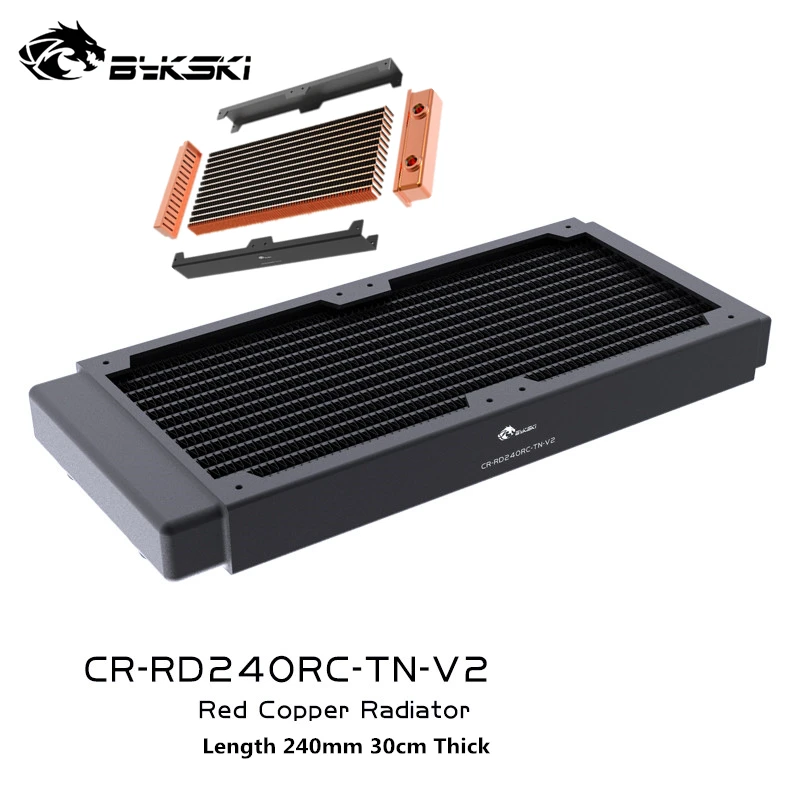 Радиатор водяного охлаждения Bykski PC медный Однорядный теплообменник толщиной 30