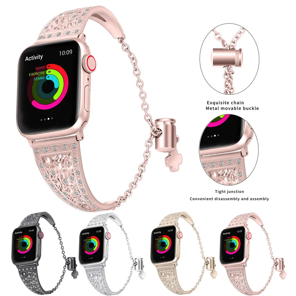 Ремешок из нержавеющей стали для Apple Watch Series 6 SE 5 4 3 2 1|Смарт-аксессуары| |