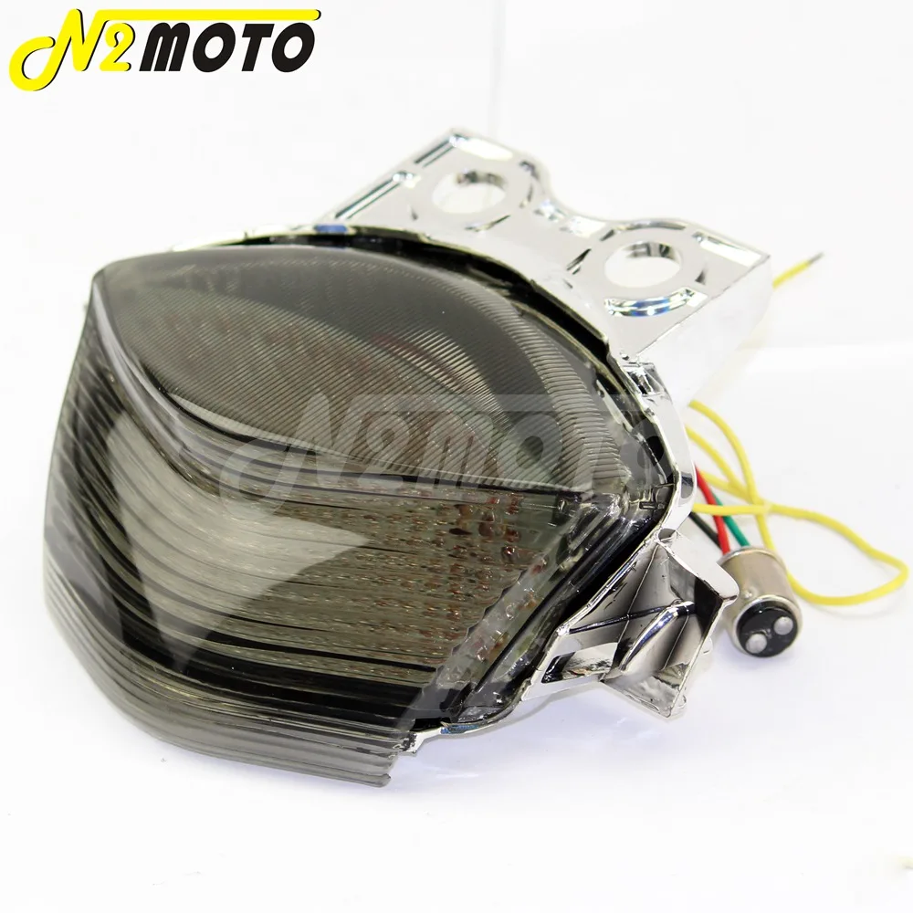 Дым Задний фонарь для мотоцикла стоп сигнал Янтарный/красный светильник Тель