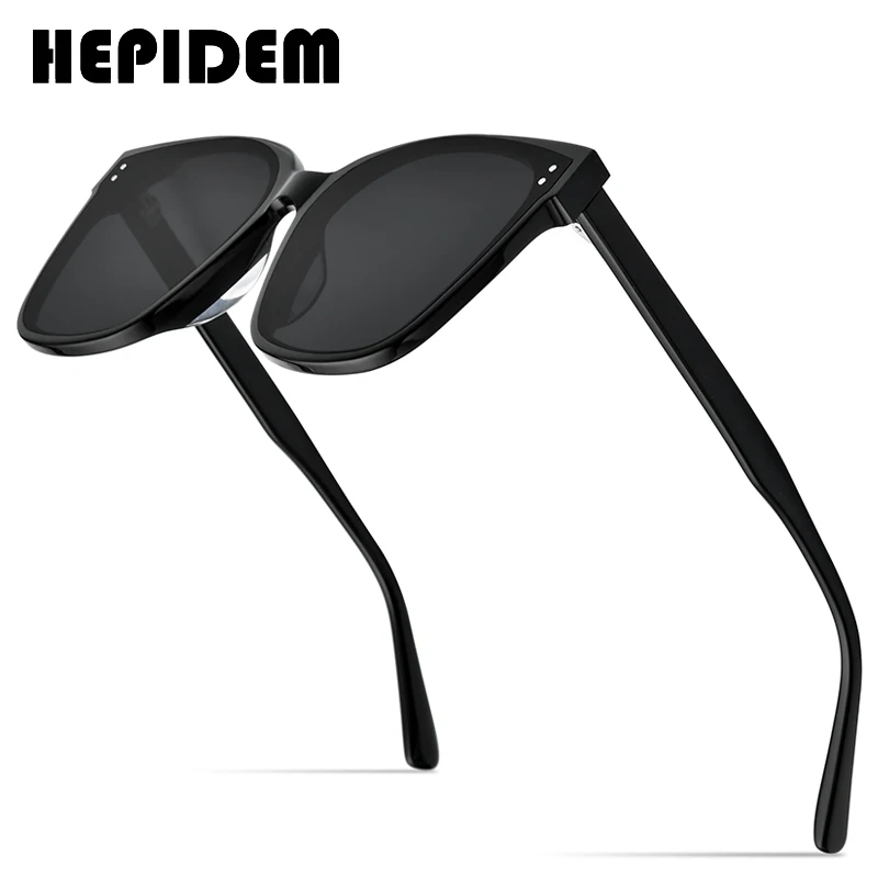 

HEPIDEM Acetate Sunglasses Retro Men Gentle 2021 New Fashion Korean Cat Eye Sun Glasses for Women Vintage Mirrored gm Gabee