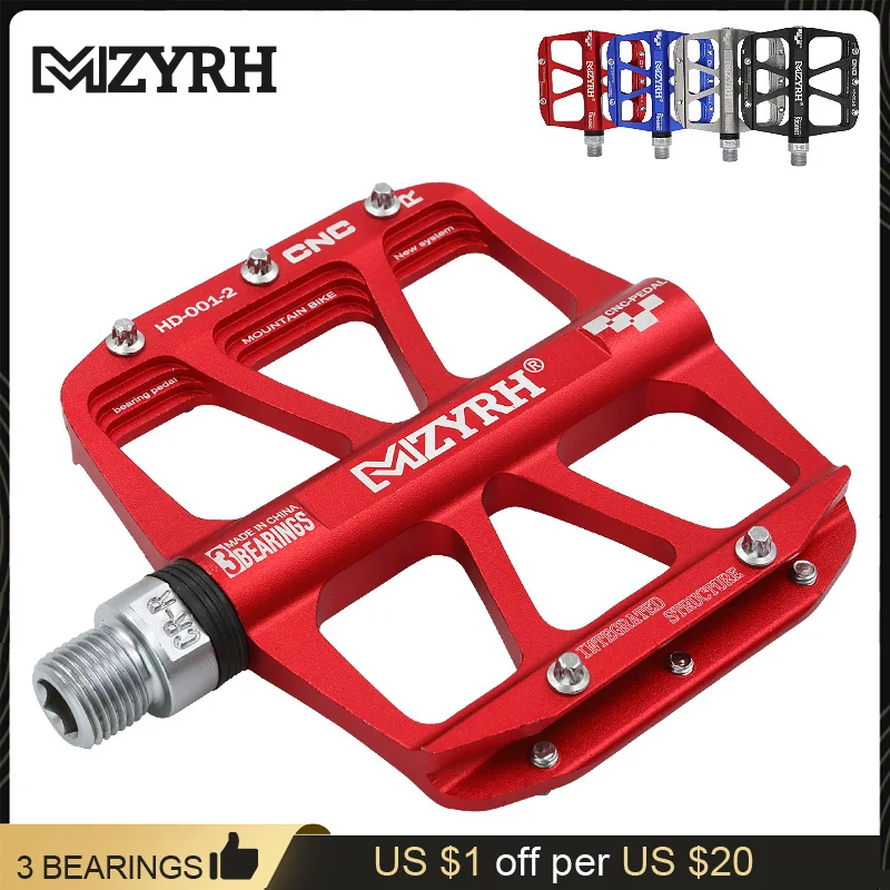 

MZYRH S2 Bicycle Pedals Ultralight Pedal Aluminun Alloy CNC Bearing Pedals Mountain Bike MTB BMX Pedals Bicicleta Accessories