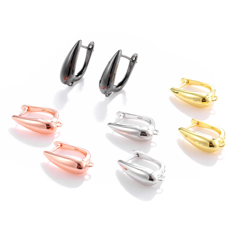 

JunKang 1pair classic drip-shaped DIY women ear clip for jewelry making Handmade earring accessory materials