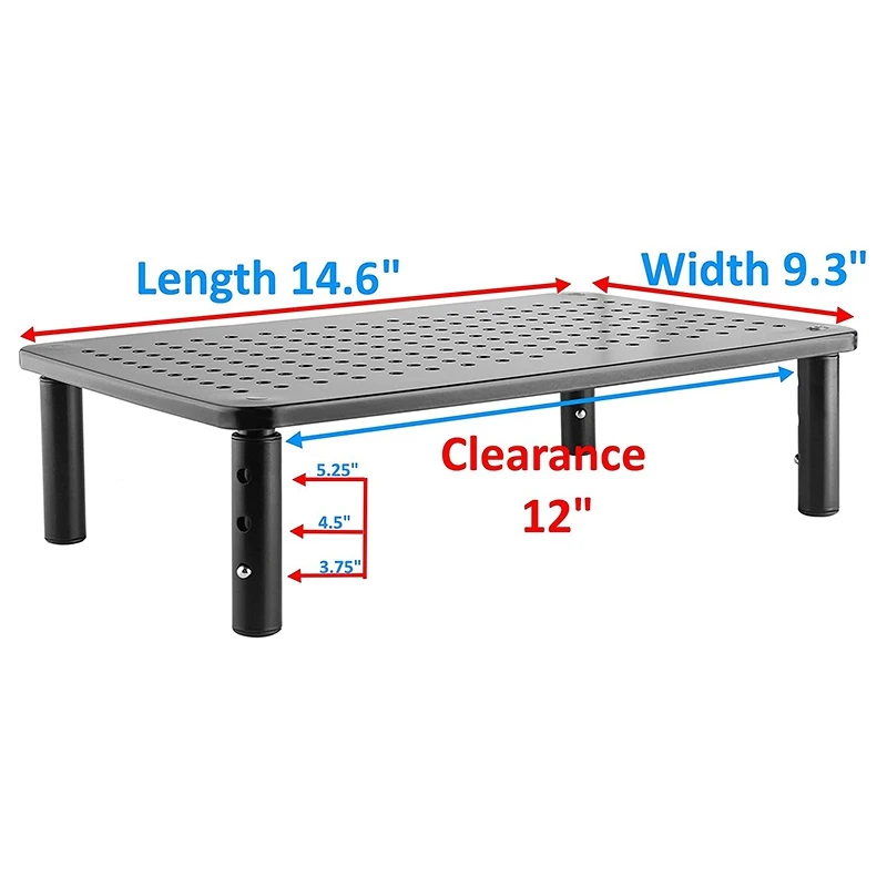 

Monitor Stand Riser for Computer, Laptop, Printer, Notebook and Screen Display with Vented Metal Platform, 3Packs
