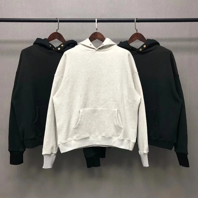 

Базовая Мужская толстовка в стиле хип-хоп, однотонная Повседневная Толстовка Kanye West 7th Main Line, уличная Толстовка большого размера, топы, белые ...