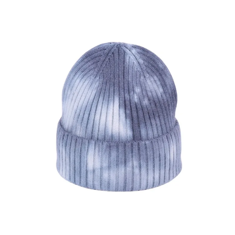 

Fashion Tie Dye Cotton Ribbed Beanies Hats And Caps For Women Men Autumn Winter Knit slouch Hats Ladies Cap