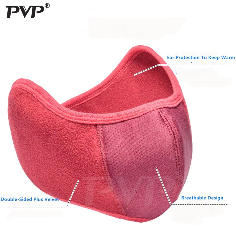 Зимняя флисовая мотоциклетная полумаска для лица Windprood Coldproof зимняя теплая маска