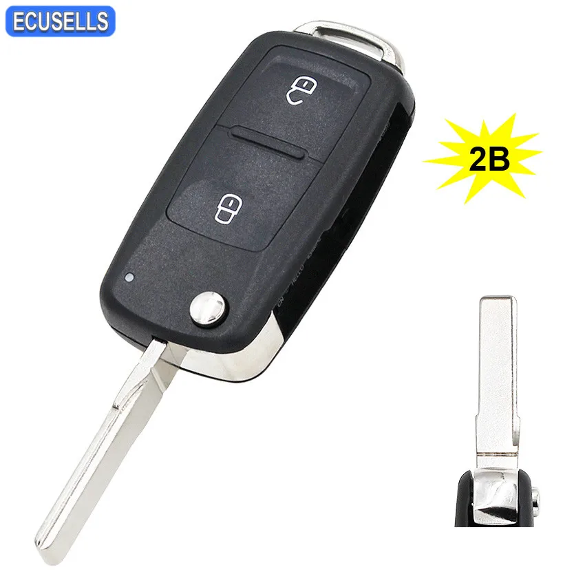 Складной откидной 2 кнопочный дистанционный смарт ключ для автомобиля чехол