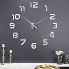 Большие настенные часы наклейки акриловые бесшумные цифровые большие 3D DIY настенные часы современный дизайн для гостиной домашний декор