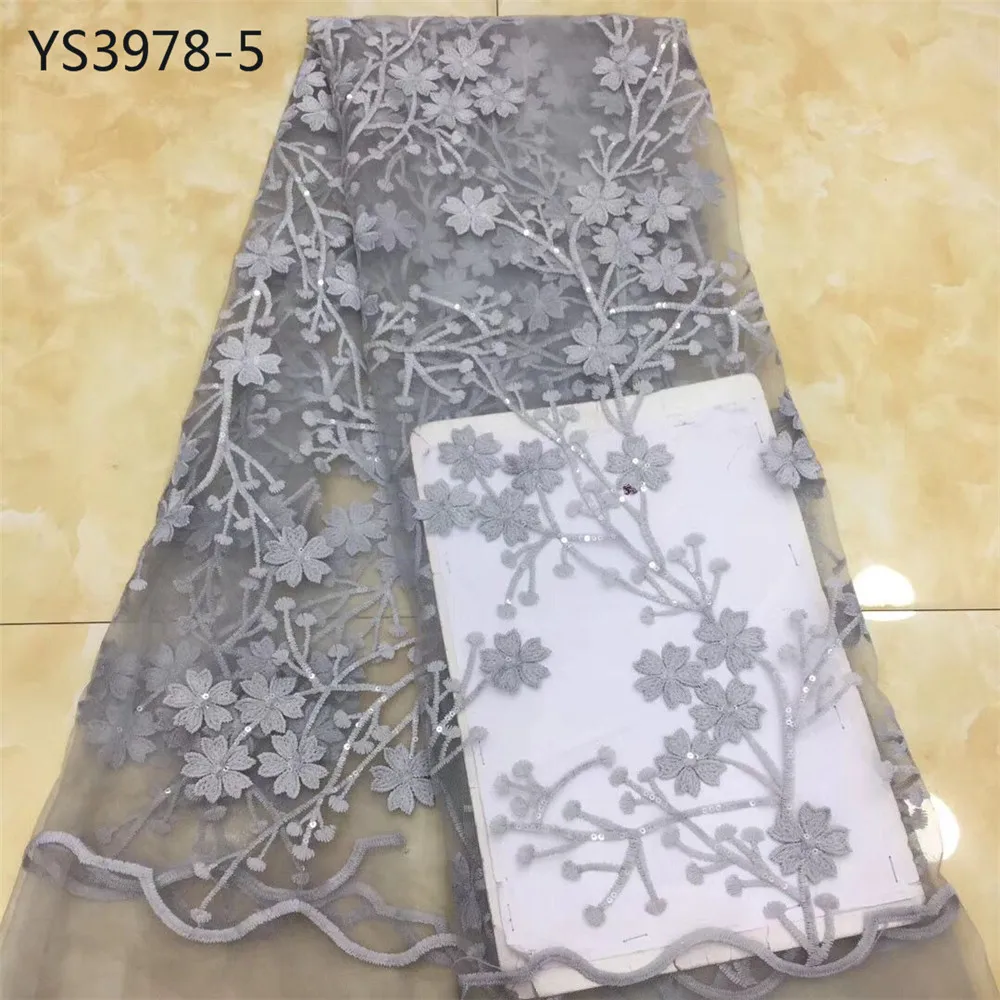 Новинка модный стиль белый цвет вышивка цветы кружево ткань для свадебного