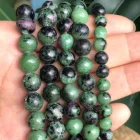 Бусины Из Натурального эпидота рубиса камень циозит для изготовления ювелирных изделий, 15 дюймов, 4681012 мм, для самостоятельного изготовления браслета, ожерелья, оптовая продажа