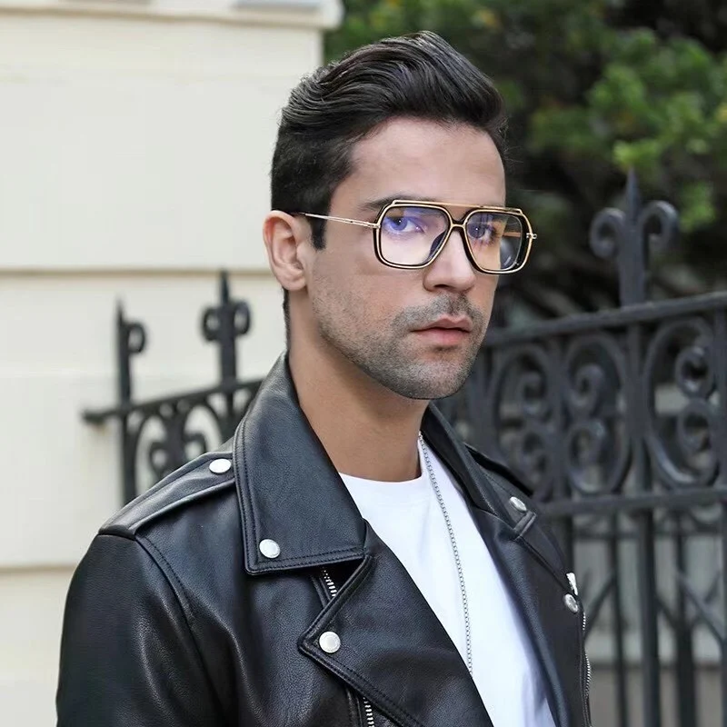 

Big-framed Square Sunglasses For Men Vintage Sunglasses Leisure And Fashion Street Photography Style 2021 Comfortable Glasses