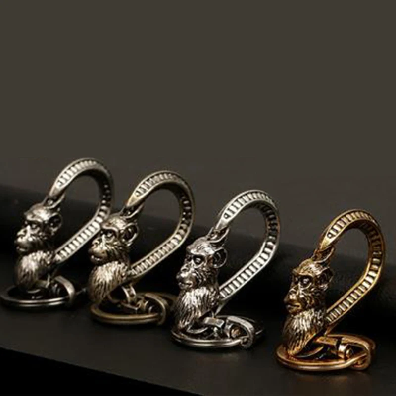 

Car Styling High-end Keychain Retro Monkey Keyring Key Holder for Mitsubishi Jaguar Infiniti BMW Buick Cadillac Alfa Romeo Volvo