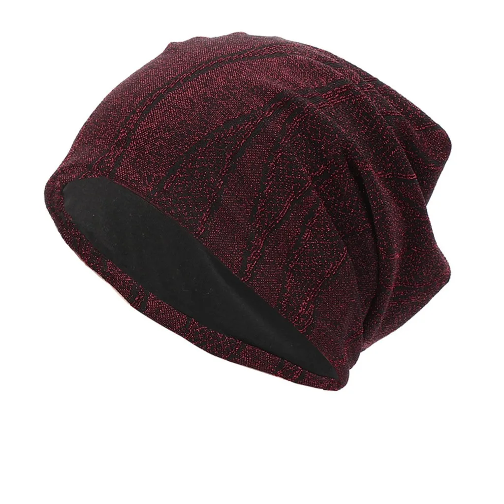 Мужская и женская одноцветная мешковатая теплая вязаная крючком Шапка бини со