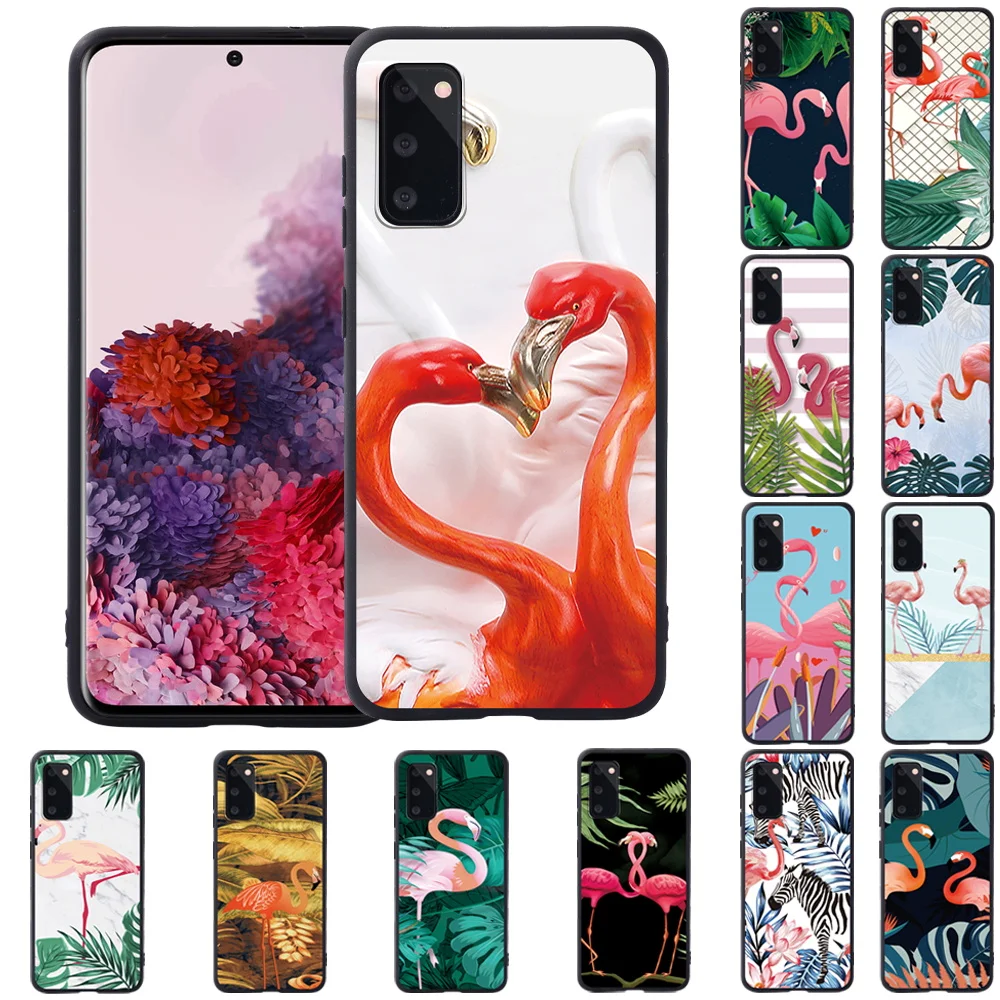 

Soft TPU Silicone Phone Case for Samsung S8 S9 S10 / S10 Plus Back Cover Samsung S20/S20 Plus Flamingo Pattern Back Cover
