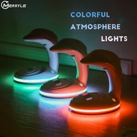creative dolphin colorful atmosphere lights led rainbow light usb charging cartoon lighting decor desk lamps sleeping lamp