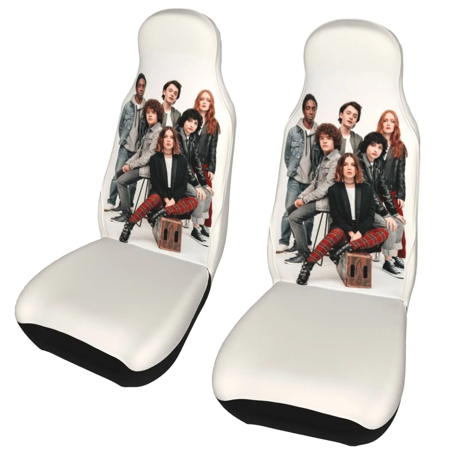 

1/2 шт. Универсальный защитный чехол на сиденье автомобиля Передняя и задняя 3D принт очень странные дела полный комплект Автомобильный Чехол...