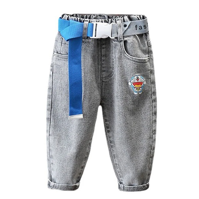 

Jeans for Kids Boys Trousers Autumn New Spring Fashion Casual Cartoon Baby Elastic Cute Denim Long Pants Children's Jeans