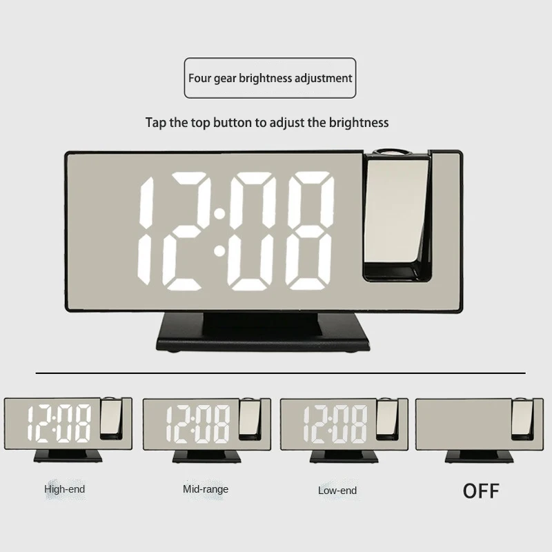 Новый будильник с 3D проекцией большие светодиодсветодиодный зеркальные часы