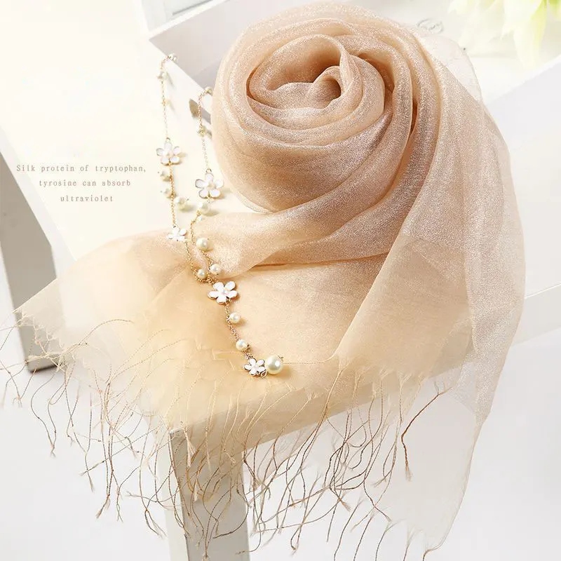 2020 плащ хиджаба с золотой кисточкой женский шелковый шарф шарфы Бандана из