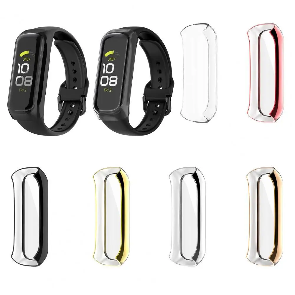 

PC Electroplating Shockproof Smart Watch Full Protective Case Storage Shell Cover for Samsung Galaxy Fit2 SM-R220