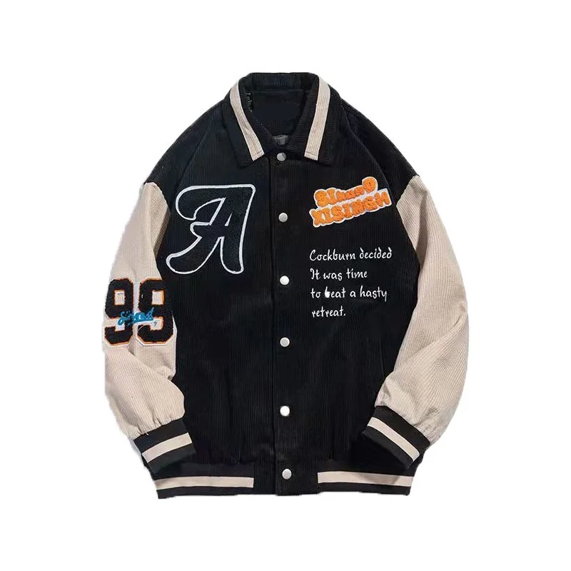 

Черная куртка с надписью Бейсбольная женская мужская куртка большого размера d Женская одежда Harajuku искусственная Размер Уличная одежда вер...