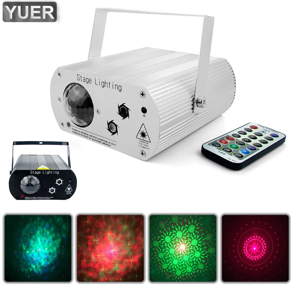 LED RGB Laser Water Pattern Strobe Effect LIight For Stage DJ Disco Indoor Outdoor Party Bar Club Music Restaurant Dance Floor