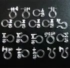 50 шт., прозрачные U-образные серьги из смолы