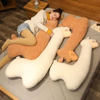130cm lovely big alpaca plush toy japanese alpaca soft stuffed cute alpacasso sheep llama animal dolls pillow for kids girl gift
