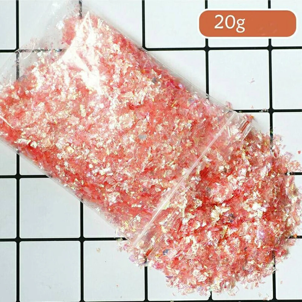 20 г/упак. неправильная оболочка бумаги DIY ногтей хлопья Красочные Блестки для
