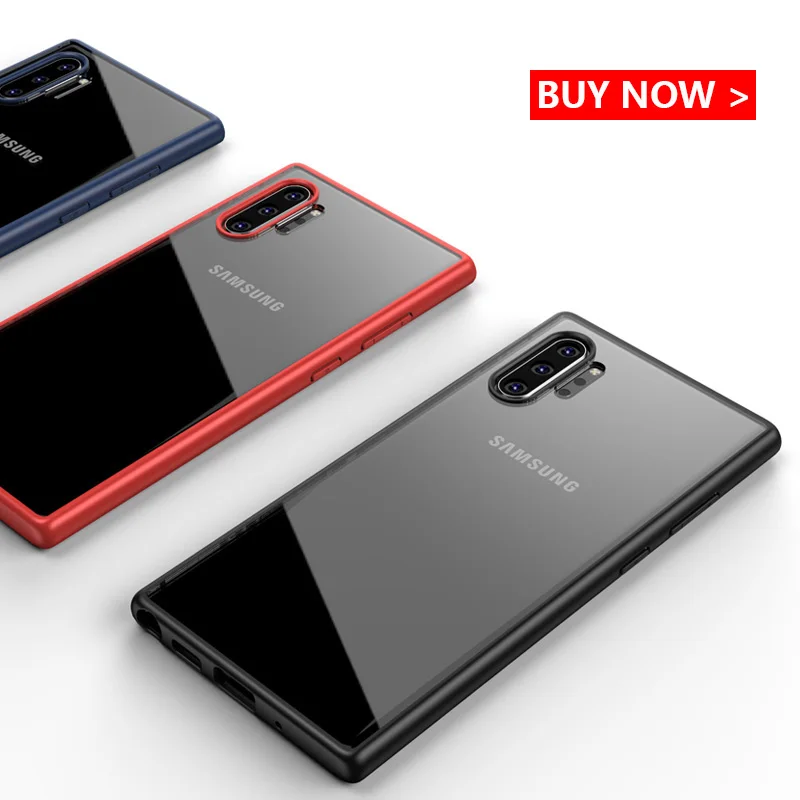 Для samsung Galaxy Note 10 Plus чехол S10 Note 9 8 S9 S8 S10e 5G ударопрочный Жесткий Тонкий чехол для задней панели прозрачный защитный чехол