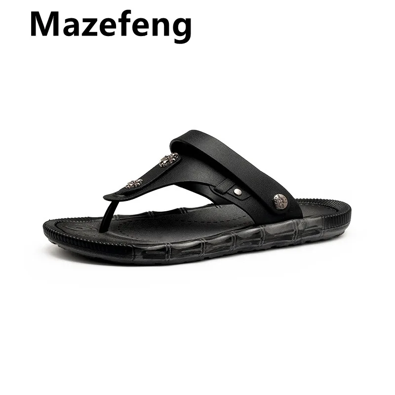 

Mazefeng 2020 New Arrival Summer Men Flip Flops High Quality Beach Sandals Anti-slip Zapatos Hombre Casual Shoes Wholesale