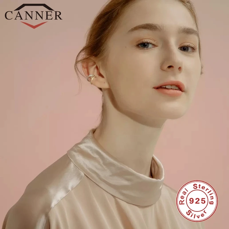 CANNER 2020 новые женские циркониевые серьги каффы модные без пирсинга маленькие из
