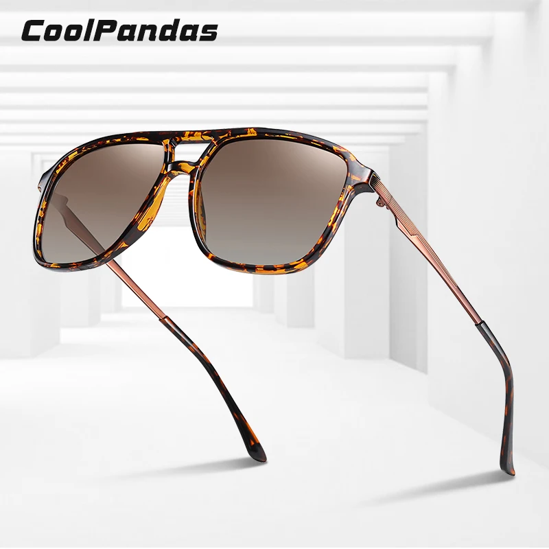 CoolPandas 2021 квадратные поляризационные солнцезащитные очки для мужчин и женщин