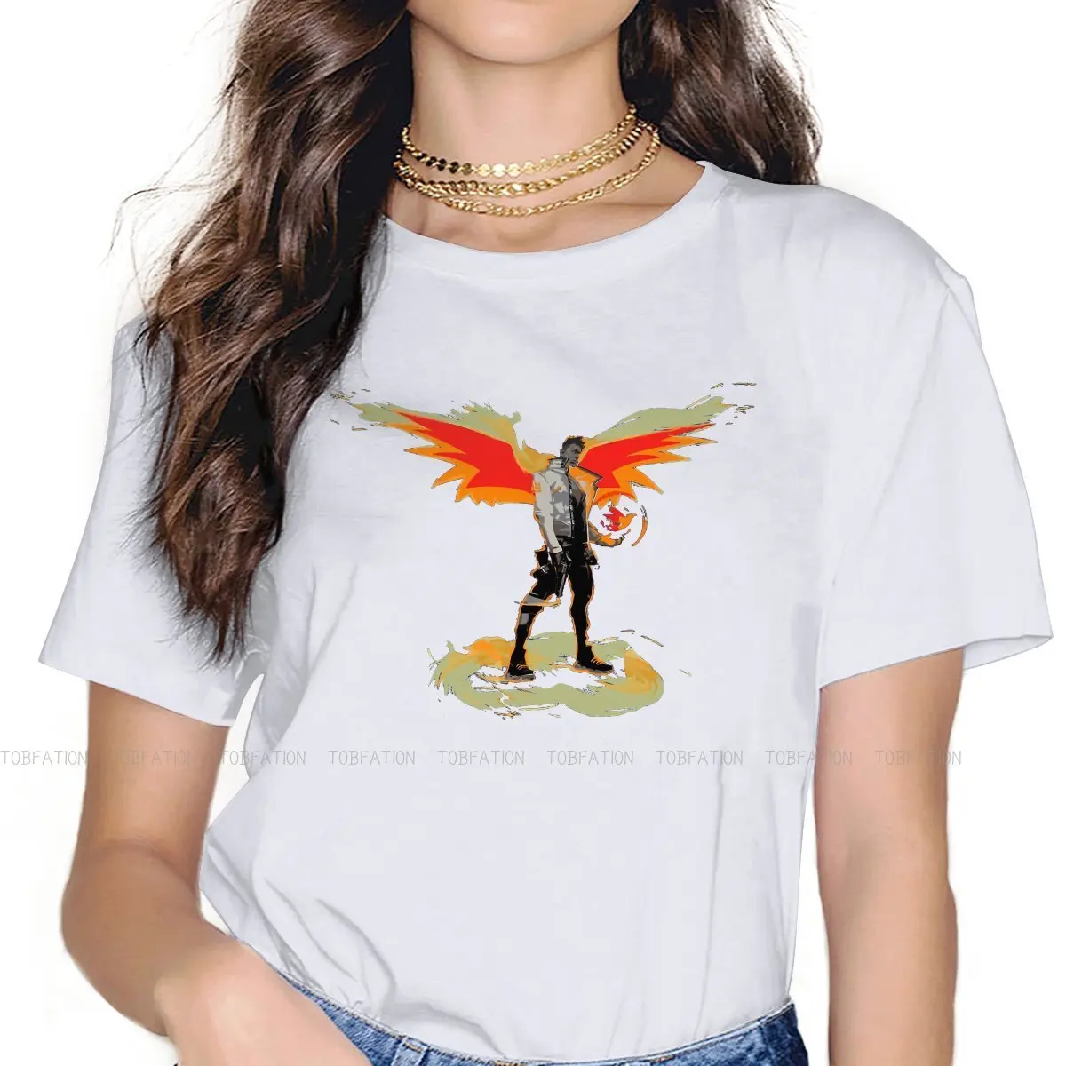 

Phoenix TShirt For Girls Valorant Agents Game Tops Vogue Ladies T Shirt Basic Summer Oversized
