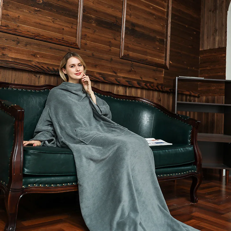 

Autumn Winter Women's Long Skirt Pajamas Solid Color Polyester Hedging Homewear Lounger Tv Sleepwear and Stage Show Fashion Tops