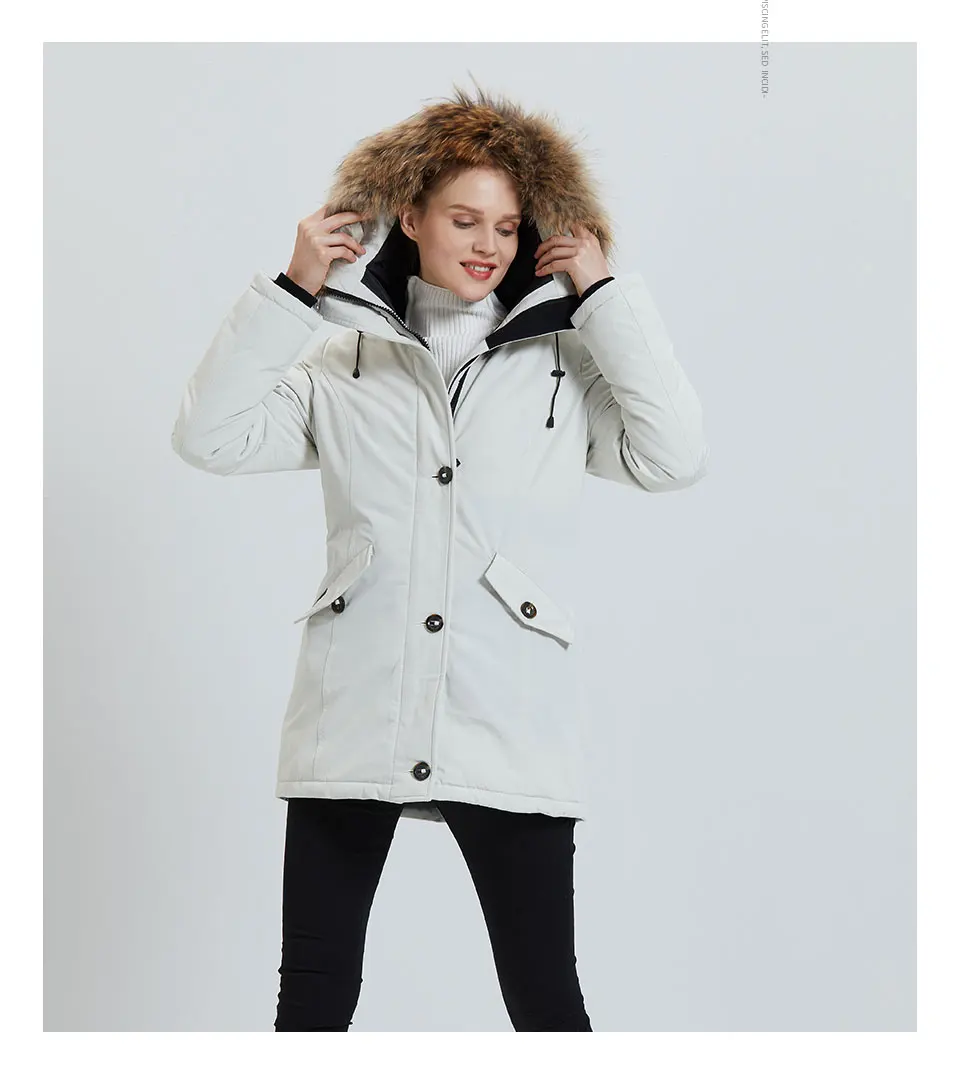 TIGER FORCE Зимняя Куртка Женская Зимнее Пальто Женщин Аляска Парка Женская Европейский Размер Женские Куртки Верхняя Одежда Дл