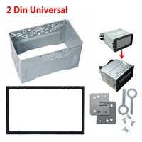 unit 2 din cage radio vehicle case car fitting dvd player frame mounting plate iron frame plastic panel automotive radio player