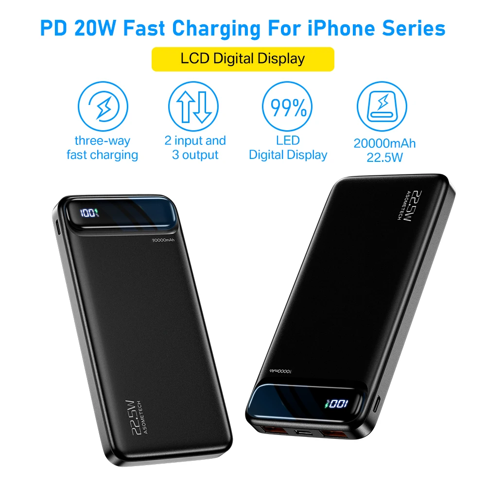 power bank 20000mah pd type c fast charge powerbank 10000mah external battery portable charger poverbank for iphone 12 11 xiaomi free global shipping