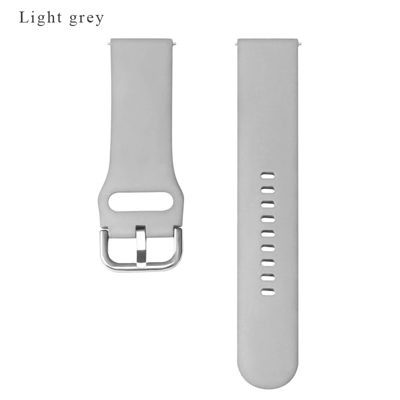 Light gray BOORUI Amazfit ремешок мягкий силиконовый ремешок для часов Замена для Xiaomi Huami Amazfit ремешок Bip с металлической пряжкой ремешок для часов 20 мм - Цвет: Light gray