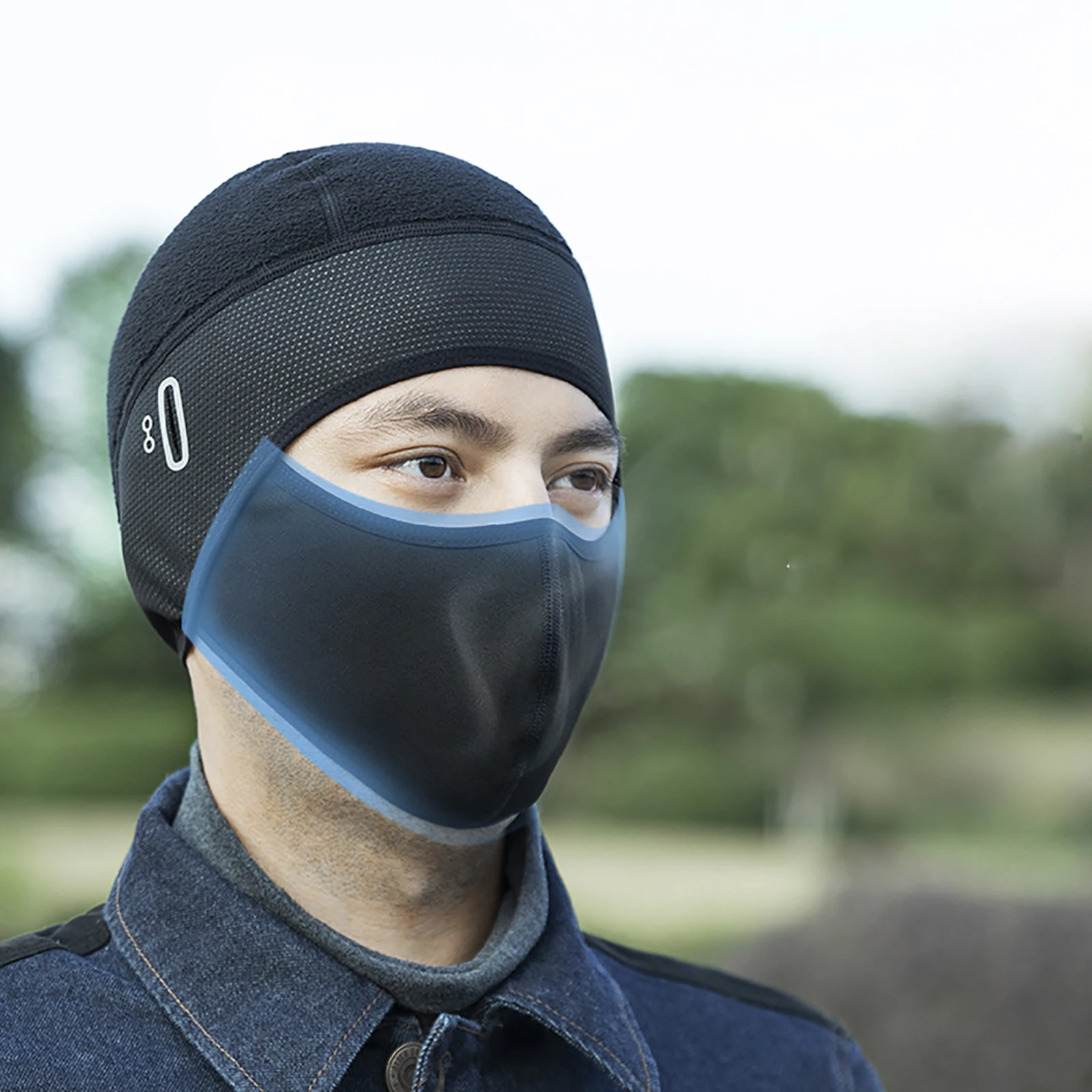 

RENYI Winter Skull Cap, Cycling Hat Caps for Under Helmet Men/ Women with Windproof Thermal Fleece Motorcycle Helmet Liner