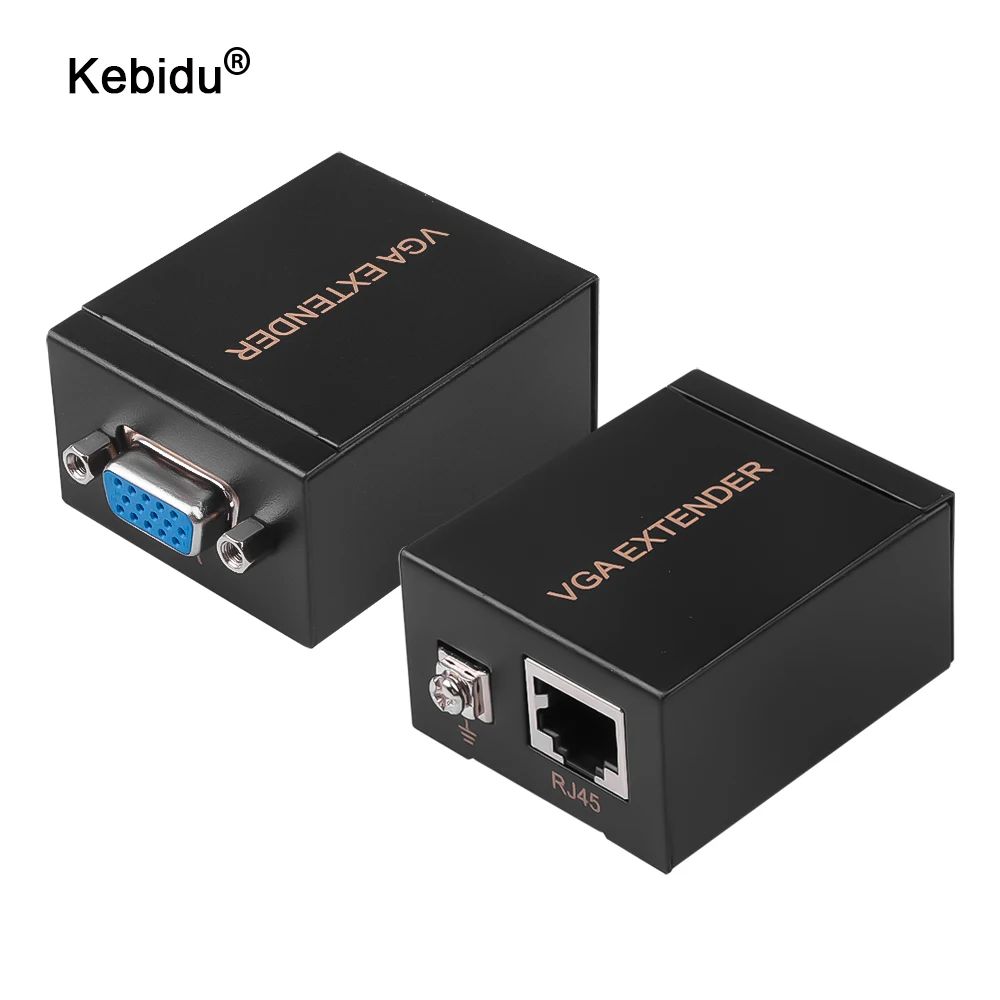 Ретранслятор kebidu 1080P VGA на RJ45 усилитель сетевого сигнала по Cat5e/6 до 60M для ПК