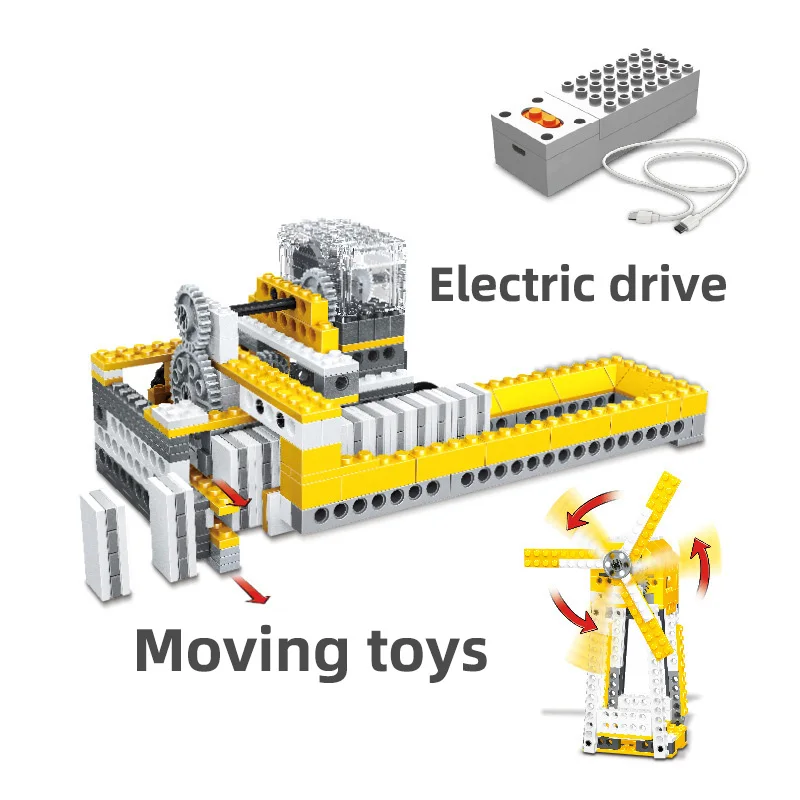 

New City Engineering Technic Construction Series Building Blocks Small particles Electric Forklift Crane Kids Birthday Gifts