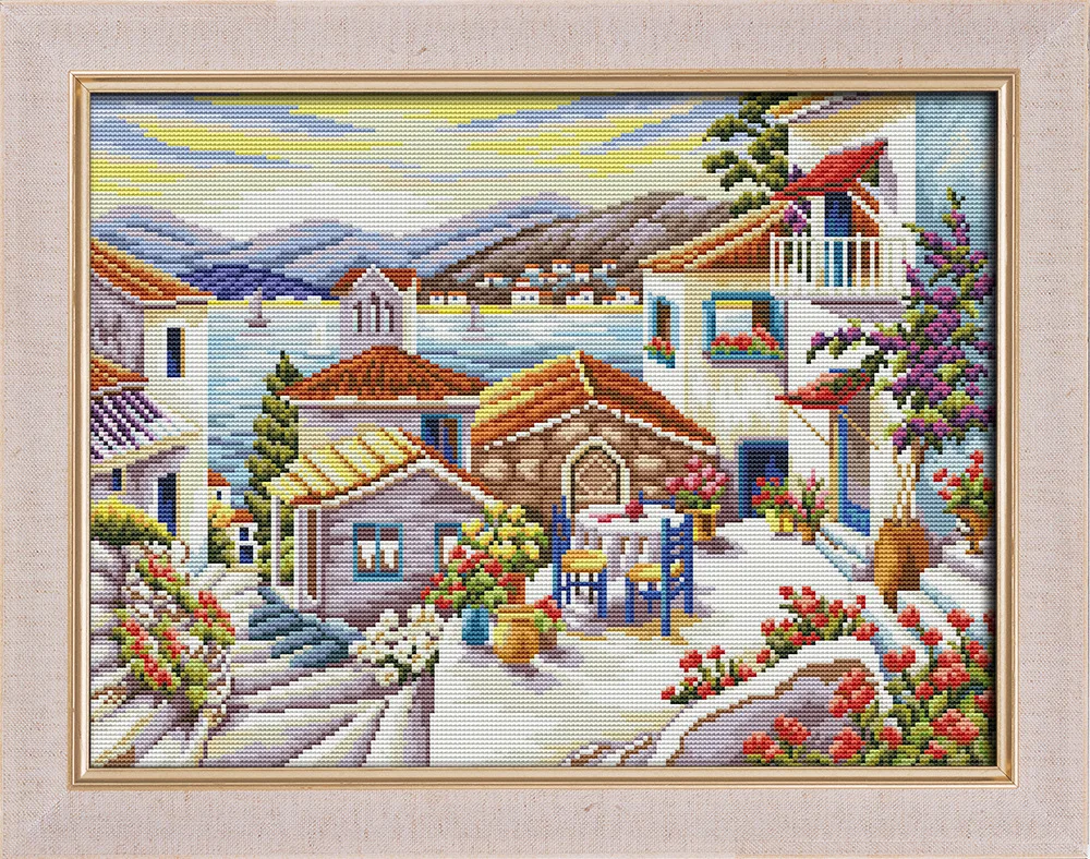 Новое поступление пляжный дом DMC подсчитанные китайские наборы для вышивки