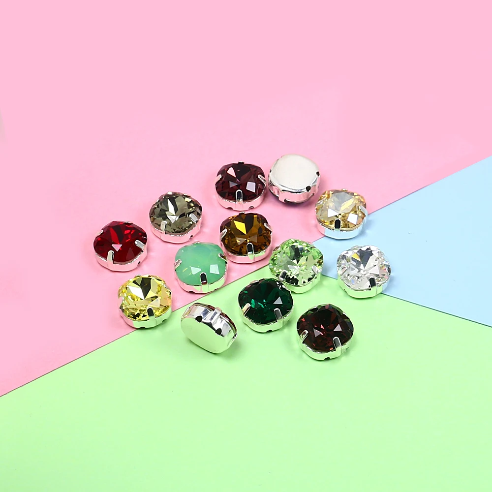 Стразы смешанных цветов с плоской задней стороной квадратные Восьмиугольные